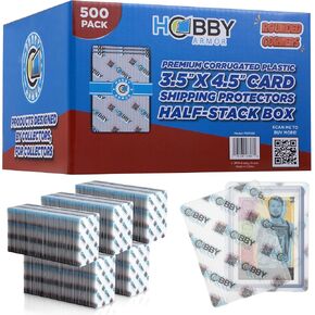 حامي شحن بطاقة التجارة البلاستيكية الفاخرة من Hobby Armor مقاس 3.5 × 4.5 مجموعة 500 حزمة، مستلزمات شحن بطاقات التداول، أغلفة من الورق المقوى البديل، مستلزمات بطاقات التداول، درع تغليف بطاقات التداول