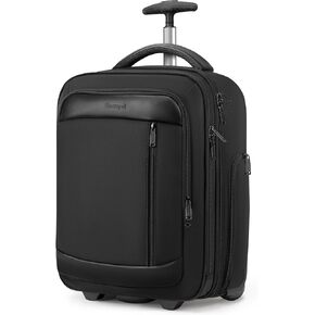 Vancropak Carry on Luggage with Wheels, Multi-functional Airline Approved Underseat Personal Item Bag, 16" Lightweight Overnight Weekend Travel Business Carry-On Rolling Suitcase for Women Men, Black