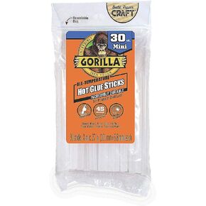 GORILLA 4" MINI HOT GLUE STICKS (30 CT) - Basic Supplies - 30 Pieces