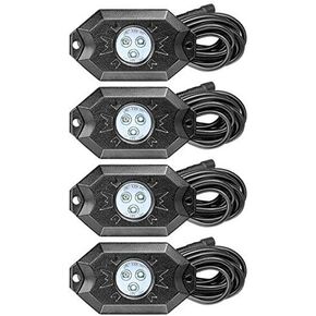 4 pcs Rock Light 2 Inch LED Off-Road Under Wheel Light White crawler crawling Dome lights pods fender