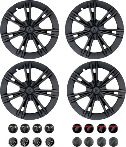 Tesla Model Y Hubcaps 2021~2023 Wheel Covers 4 Pcs 19 Inch Hubcaps Replacement Compatible with Tesla Model Y Wheel Covers ABS Stylish in Saudi Arabia