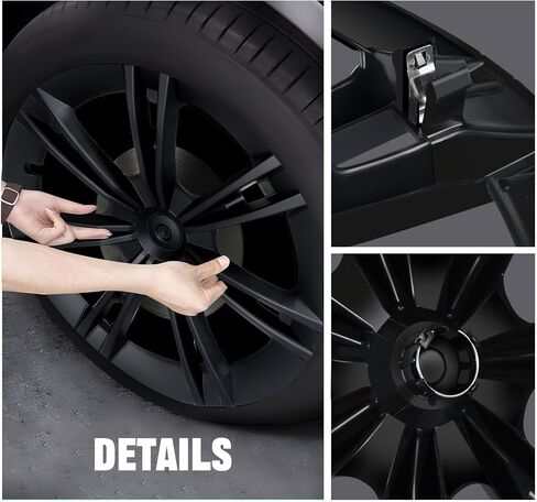 Tesla Model Y Hubcaps 2021~2023 Wheel Covers 4 Pcs 19 Inch Hubcaps Replacement Compatible with Tesla Model Y Wheel Covers ABS Stylish in Saudi Arabia