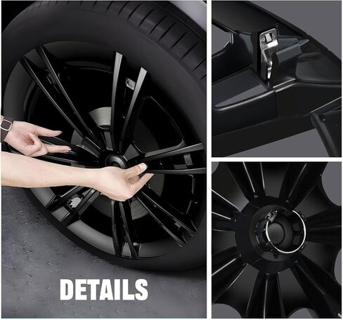 Tesla Model Y Hubcaps 2021~2023 Wheel Covers 4 Pcs 19 Inch Hubcaps Replacement Compatible with Tesla Model Y Wheel Covers ABS Stylish in Saudi Arabia