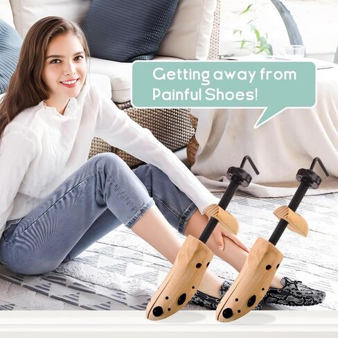 HC7 Shoe Stretcher Women,Shoe Widener Stretches Both Length And Width,2-Way Women's Shoe Stretchers Fits US Women's Size 6-10 Shoes in Saudi Arabia