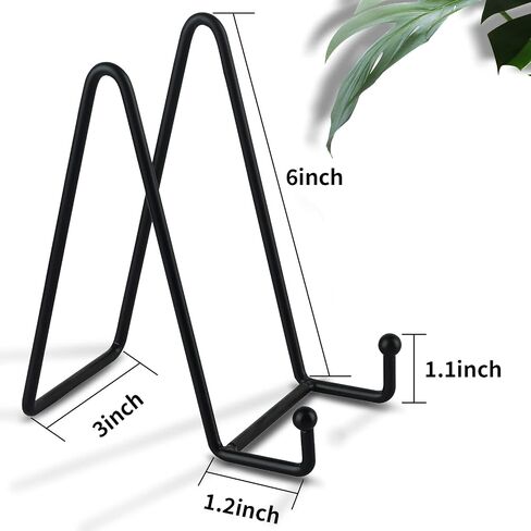 Decolore 5 Pack 10.3 Inch Black Plate Stands Picture Easels for Display Large Book Stands for Picture, Decorative Plate, Book, Frame, Tabletop Poster in Saudi Arabia