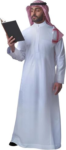 ثوب رجالي ملابس إسلامية بأكمام طويلة الشرق الأوسط السعودية قفطان إسلامي عباية دبي رداء عربي in Kuwait