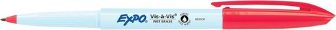 EXPO Vis-a-Vis Wet Erase Markers, Fine Point, Blue, 12 Count in Kuwait