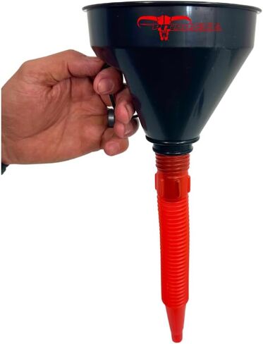 Pit Posse PP3367 Automotive Funnel Oil Change Large Wide Mouth Flex Flexible Spout Extension Funnel with Handle and Strainer, for Engine Oil, Liquid, Diesel, Kerosene, Gasoline, Coolant- Pack of 2 in Kuwait