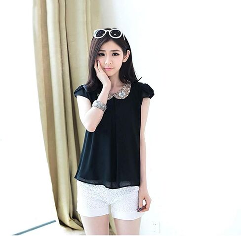 Psivika Sequins Beaded Rhinestones Fake Collar Detachable Faux Collar in Kuwait