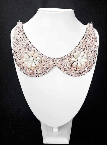 Psivika Sequins Beaded Rhinestones Fake Collar Detachable Faux Collar in Kuwait