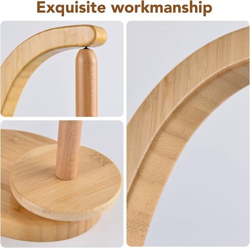 ULOI Crochet Yarn Holder - Upgrade with Crochet Accessories Storage Attachment, Magnetic Wooden Yarn Storage for Knitting Accessories, Perfect for Crocheting and Knitting Projects, Mahogany Finish in Saudi Arabia