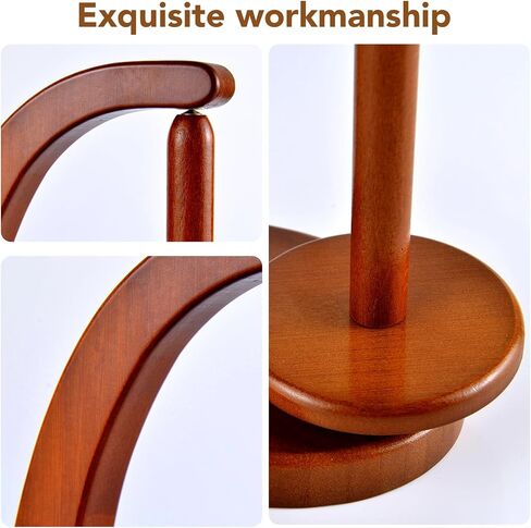 ULOI Crochet Yarn Holder - Upgrade with Crochet Accessories Storage Attachment, Magnetic Wooden Yarn Storage for Knitting Accessories, Perfect for Crocheting and Knitting Projects, Mahogany Finish in Saudi Arabia