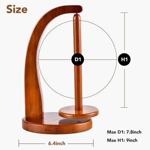 ULOI Crochet Yarn Holder - Upgrade with Crochet Accessories Storage Attachment, Magnetic Wooden Yarn Storage for Knitting Accessories, Perfect for Crocheting and Knitting Projects, Mahogany Finish in Saudi Arabia
