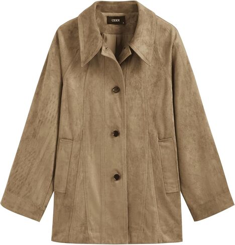 CIDER Suede Collar Soild Pocket Jacket in Saudi Arabia