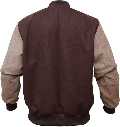 Hotline Miami Jacket Bomber Varsity Brown Racing Wool Letterman B Patch Jacket in Saudi Arabia