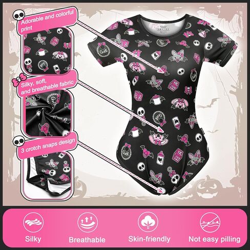 Littleforbig Silky Romper Onesie Pajamas Bodysuit - Baby Goth Usagi & Bella Onesie in Saudi Arabia