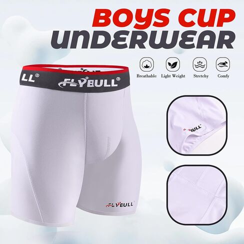 Cup Underwear Youth Boys Briefs with Soft Protective Athletic Cup for Baseball, Football, Lacrosse in Saudi Arabia