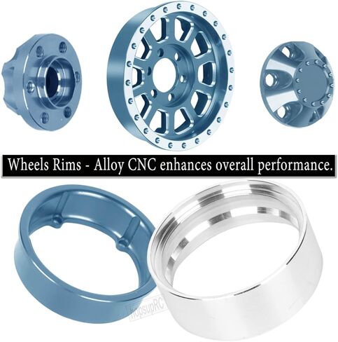إطارات عجلة ألومنيوم 1.9 Beadlock شديدة التحمل لـ 1/10 Axia1 SCX10 SCX10 II 90046 SCX10 III TRX4 D90. حافة عجلة Aolly 1.9 بوصة حافة محور عجلة Beadlock (4 قطع برتقالية) in Saudi Arabia