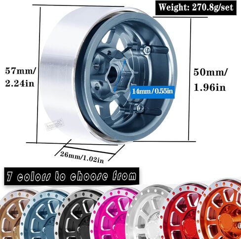 إطارات عجلة ألومنيوم 1.9 Beadlock شديدة التحمل لـ 1/10 Axia1 SCX10 SCX10 II 90046 SCX10 III TRX4 D90. حافة عجلة Aolly 1.9 بوصة حافة محور عجلة Beadlock (4 قطع برتقالية) in Saudi Arabia