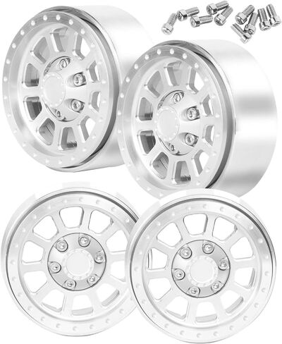 إطارات عجلة ألومنيوم 1.9 Beadlock شديدة التحمل لـ 1/10 Axia1 SCX10 SCX10 II 90046 SCX10 III TRX4 D90. حافة عجلة Aolly 1.9 بوصة حافة محور عجلة Beadlock (4 قطع برتقالية) in Saudi Arabia
