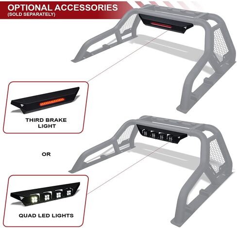 ARMORDILLO CR1 Roll Bar Chase Rack for 1/2 Ton Full Size Truck|LED Light Mounts|04-24 F150 F-150|07-18 Silverado Sierra 1500|07-24 Tundra|04-24 Titan|19-24 Ram 1500|8729618 Chase Bar - Textured Black in Saudi Arabia