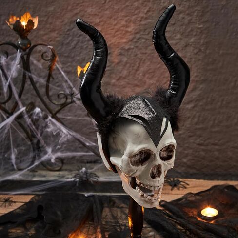 Spooktacular Creations Halloween Devil Horns Headband، Black Devil Ram Horns Headgear، Demon Dragon Horns أغطية الرأس للأطفال البالغين الهالوين الشيطان الشيطان زي الحفلات التنكرية الملحقات in Saudi Arabia