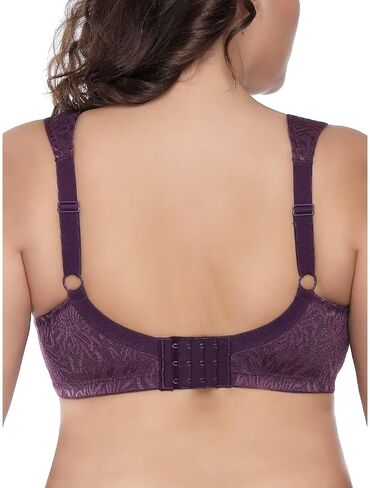 Deyllo Women's Full Coverage Plus Size Comfort Minimizer Bra Wirefree Non Padded in Saudi Arabia
