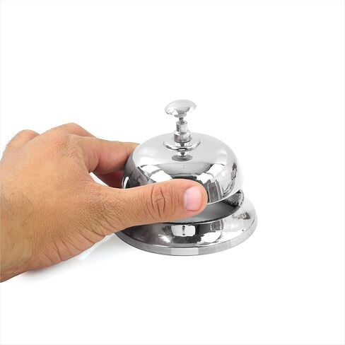 Solid Brass Classic Office Desk Bell with Traditional Art Work | Loud Desk Office Bell | Nagina International (Polished Brass(Artwork)) in Kuwait