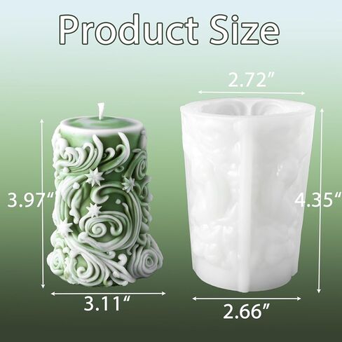 قالب شمعة عيد الميلاد DIY بها بنفسك الأيائل شجرة عيد الميلاد شمعة صنع قالب الشمع لوازم ثلاثية الأبعاد منقوشة أسطواني راتنجات الايبوكسي قوالب الصب اليدوية الصابون الفن الحرفية كعكة الشوكولاته زخرفة قوالب ديكور المنزل الطرف in Kuwait