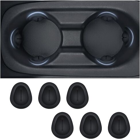 Car Cup Holder Insert/Holder Position Limiter - Anti Shake Silicone Car Coasters Bottle Stabilizers with Self-Adhesive - Car Must Haves Cup Holder Inserts for Car Truck SUV (6PCS) in Kuwait