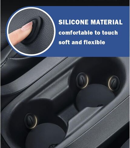 Car Cup Holder Insert/Holder Position Limiter - Anti Shake Silicone Car Coasters Bottle Stabilizers with Self-Adhesive - Car Must Haves Cup Holder Inserts for Car Truck SUV (6PCS) in Kuwait