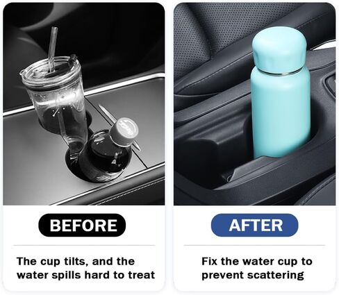 Car Cup Holder Insert/Holder Position Limiter - Anti Shake Silicone Car Coasters Bottle Stabilizers with Self-Adhesive - Car Must Haves Cup Holder Inserts for Car Truck SUV (6PCS) in Kuwait