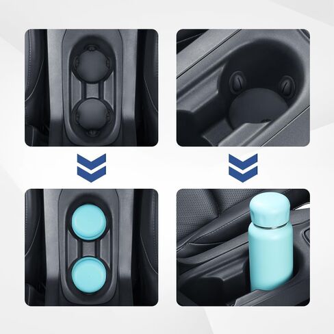 Car Cup Holder Insert/Holder Position Limiter - Anti Shake Silicone Car Coasters Bottle Stabilizers with Self-Adhesive - Car Must Haves Cup Holder Inserts for Car Truck SUV (6PCS) in Kuwait
