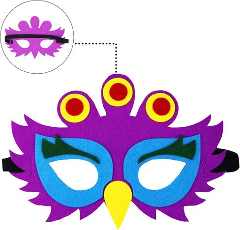 Jtnohx Felt Animal Masks, 10 Pcs Halloween Mask for Kids, Animal Costume for Birthday Party Supplies in Saudi Arabia