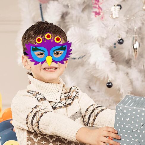 Jtnohx Felt Animal Masks, 10 Pcs Halloween Mask for Kids, Animal Costume for Birthday Party Supplies in Saudi Arabia