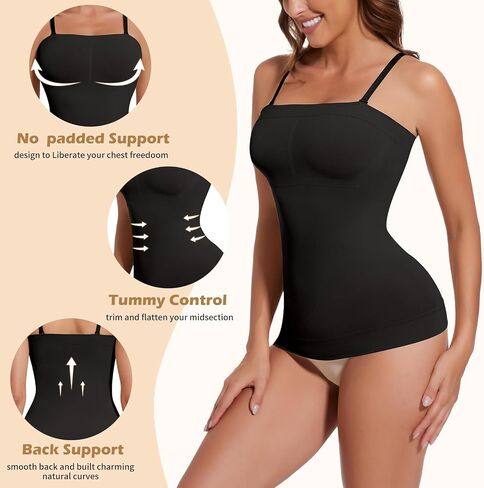 JOYSHAPER Strapless Shapewear Tank Top for Women Tummy Control Shapewear Camisole Compression Tube Top Long Bandeau Shaper in Saudi Arabia