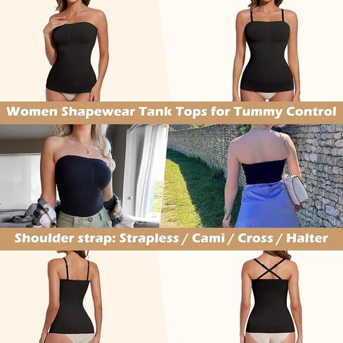 JOYSHAPER Strapless Shapewear Tank Top for Women Tummy Control Shapewear Camisole Compression Tube Top Long Bandeau Shaper in Saudi Arabia