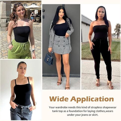JOYSHAPER Strapless Shapewear Tank Top for Women Tummy Control Shapewear Camisole Compression Tube Top Long Bandeau Shaper in Saudi Arabia
