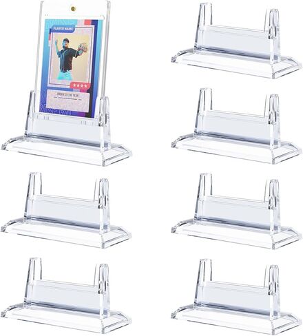 Cosmos 6 Pack Magnetic Card Holder Base Baseball Card Display Stand Trading Card Stand Hard Card Case Protector Base for Displaying Standard Sports Cards, Basketball Cards, Football Cards (Only Base) in Saudi Arabia