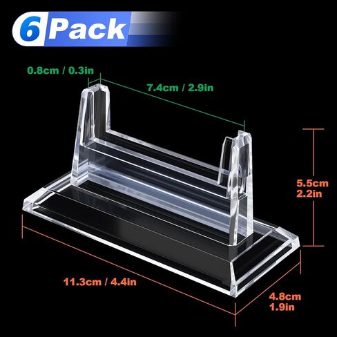Cosmos 6 Pack Magnetic Card Holder Base Baseball Card Display Stand Trading Card Stand Hard Card Case Protector Base for Displaying Standard Sports Cards, Basketball Cards, Football Cards (Only Base) in Saudi Arabia