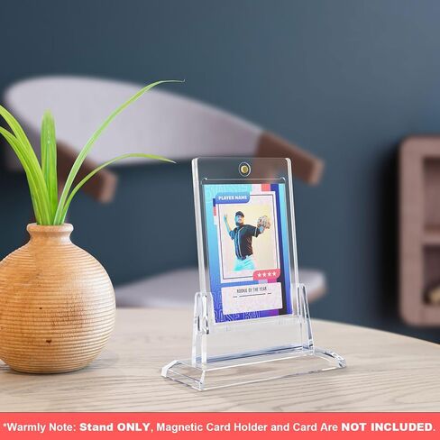 Cosmos 6 Pack Magnetic Card Holder Base Baseball Card Display Stand Trading Card Stand Hard Card Case Protector Base for Displaying Standard Sports Cards, Basketball Cards, Football Cards (Only Base) in Saudi Arabia