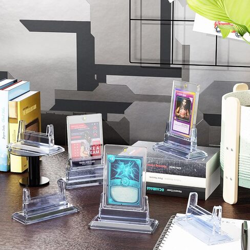 Cosmos 6 Pack Magnetic Card Holder Base Baseball Card Display Stand Trading Card Stand Hard Card Case Protector Base for Displaying Standard Sports Cards, Basketball Cards, Football Cards (Only Base) in Saudi Arabia