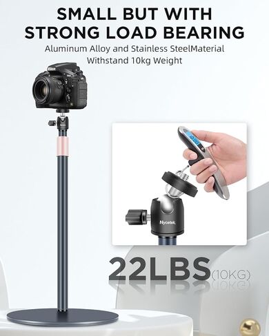 Webcam Stand, Light Stand Tripod with 360° Rotatable Ballhead for DSLR Camera, Ring Light, Webcam, Desktop Tripod for Video Recording, Shooting, Game Streaming, YouTube in Saudi Arabia