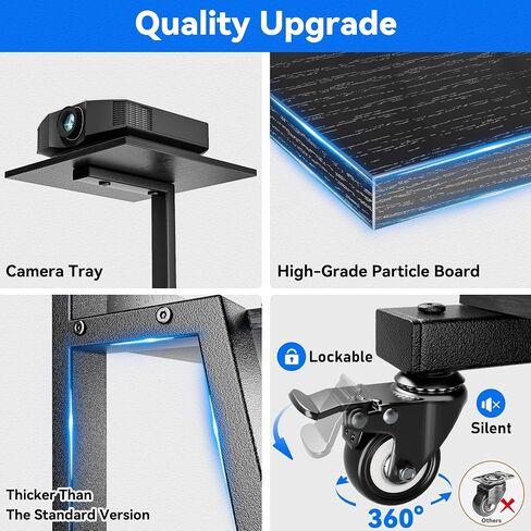Rolling TV Cart for 32-75 Inch Flat/Curved LED/LCD/OLED TVs, Mobile TV Stand with Storage Shelves, Height Adjustable Max VESA 600x400mm up to 150lbs, Outdoor TV Stand with Wheels (Black) in Saudi Arabia