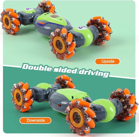 Gesture Sensing RC Stunt Car - Boys Toys Age 6-8-12, 4WD Hand Controlled Remote Control Twist Car with Light & Music, Cool Birthday Presents and Ideas Gifts for Kids Age 7 9 10 11 12 Years Old in Kuwait
