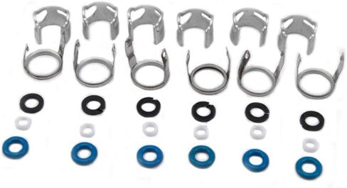 6pcs Fuel Injectors Seals Repair O-ring Kit 06E998907G Replacement For AUDI A4 A6 A8 2.8L 3.2L V6 in Saudi Arabia
