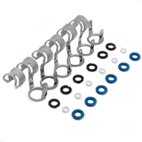 6pcs Fuel Injectors Seals Repair O-ring Kit 06E998907G Replacement For AUDI A4 A6 A8 2.8L 3.2L V6 in Saudi Arabia