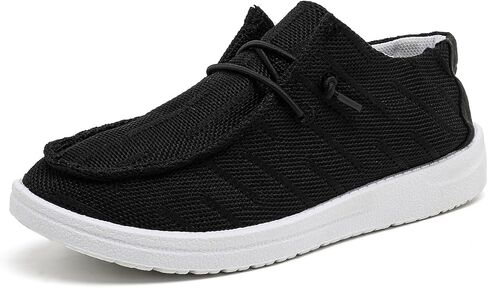 Betrue Kids Boys Girls Breathable Loafers Slip-On Casual Canvas Boat Shoes Lightweight Lace Up Loafers(Little Kid/Big Kid) in Saudi Arabia