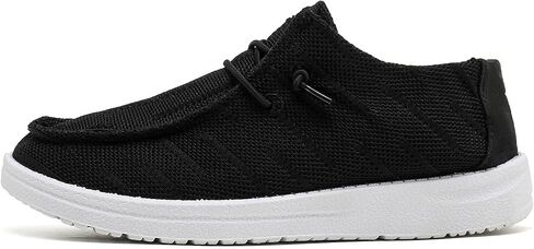 Betrue Kids Boys Girls Breathable Loafers Slip-On Casual Canvas Boat Shoes Lightweight Lace Up Loafers(Little Kid/Big Kid) in Saudi Arabia