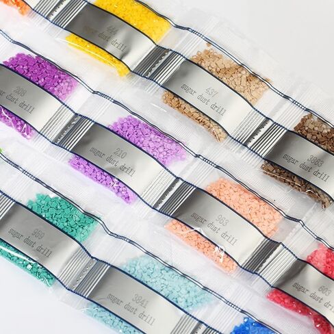 Sugar Dust Drills Diamond Painting Beads, Diamond Art Beads for Diamond Painting Accessories 20 Colors 20000PCS Square Diamond Painting Diamonds, Diamond Painting Drills for Diamond Bead Art in Saudi Arabia